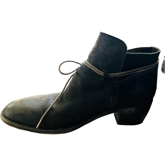 SHOTO ITALY Leather Ankle Boots in Black Size 40.5 - Picture 8 of 11